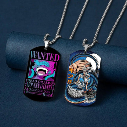 One Piece Dog Tag Necklace - Mens Anime Jewelry Jewellery