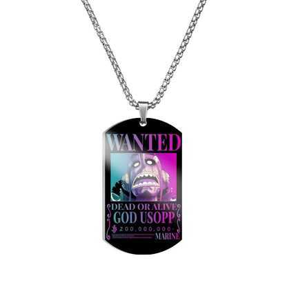 One Piece Dog Tag Necklace - Mens Anime Jewelry Jewellery