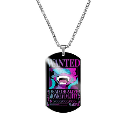 One Piece Dog Tag Necklace - Mens Anime Jewelry Jewellery