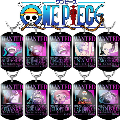 One Piece Dog Tag Necklace - Mens Anime Jewelry Jewellery