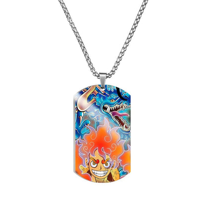 One Piece Dog Tag Necklace - Mens Anime Jewelry Jewellery
