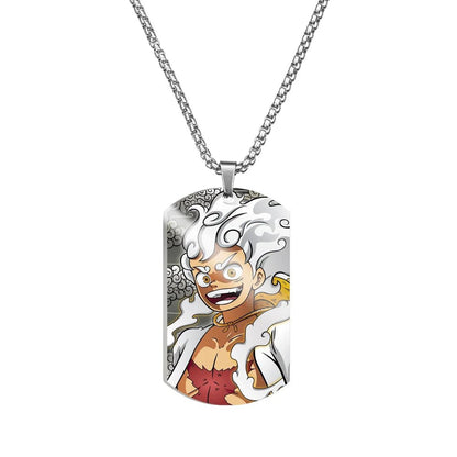 One Piece Dog Tag Necklace - Mens Anime Jewelry Jewellery