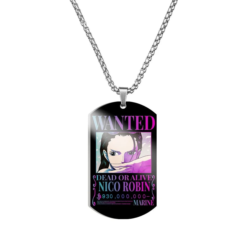 One Piece Dog Tag Necklace - Mens Anime Jewelry Jewellery