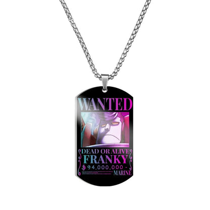 One Piece Dog Tag Necklace - Mens Anime Jewelry Jewellery