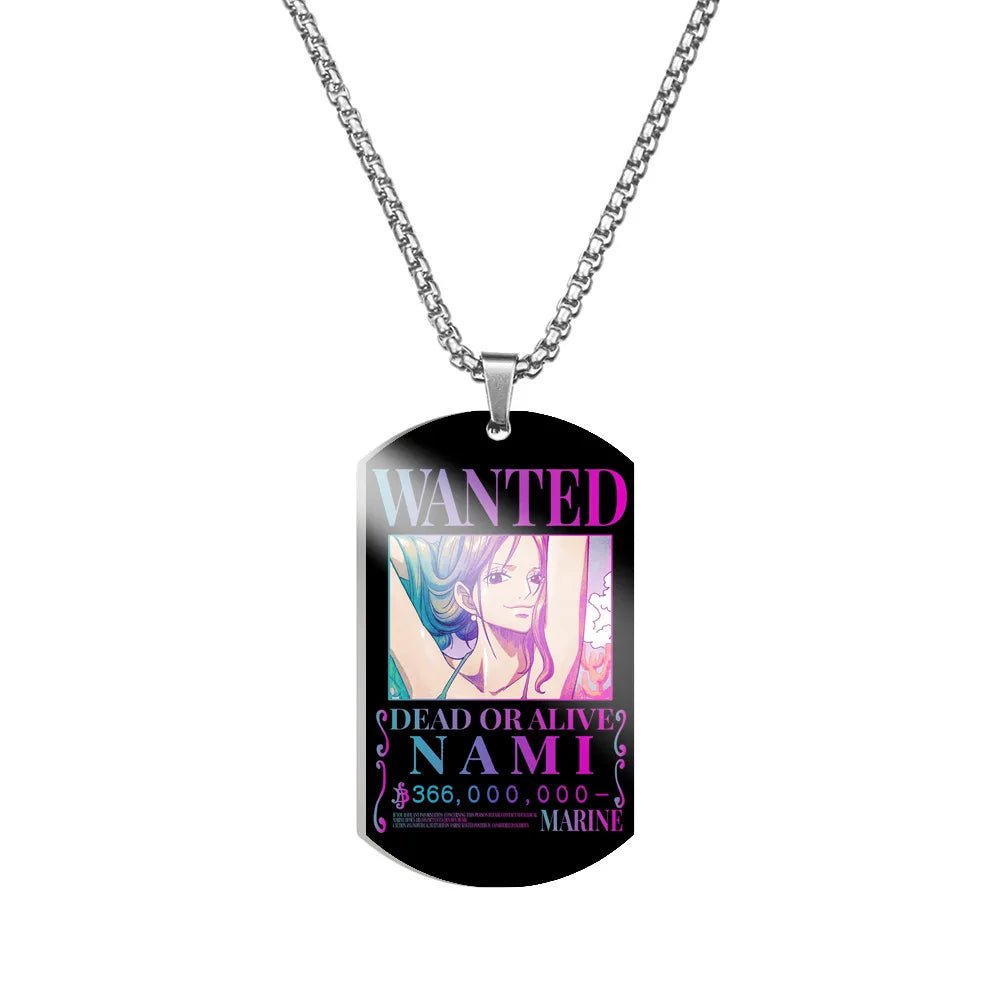 One Piece Dog Tag Necklace - Mens Anime Jewelry Jewellery