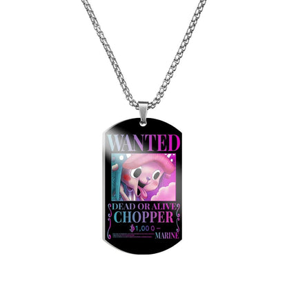 One Piece Dog Tag Necklace - Mens Anime Jewelry Jewellery