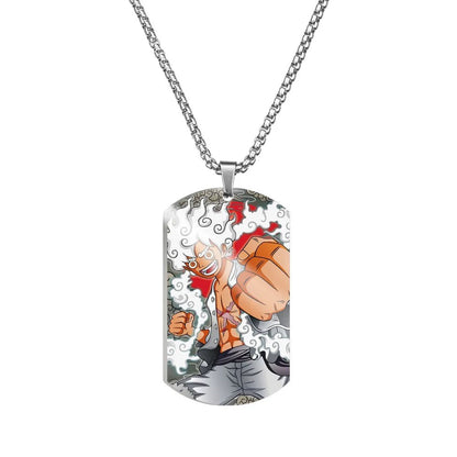 One Piece Dog Tag Necklace - Mens Anime Jewelry Jewellery