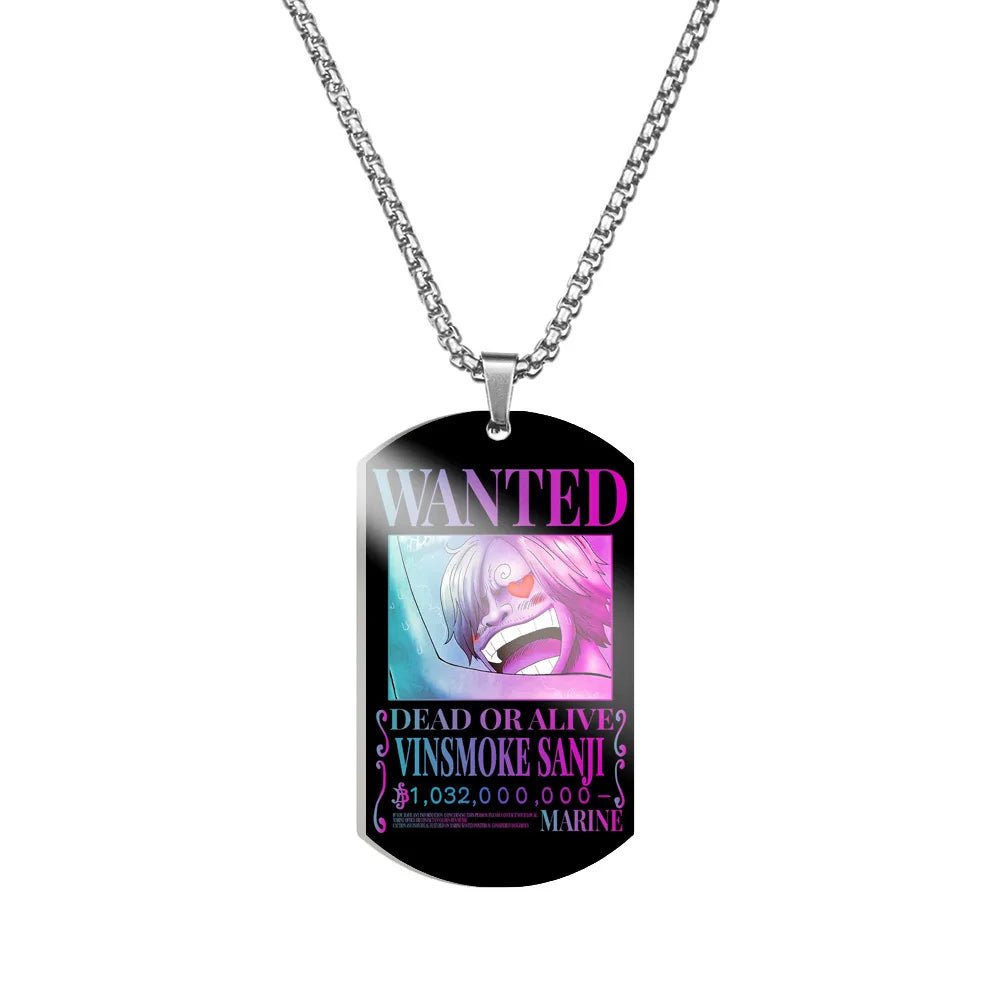 One Piece Dog Tag Necklace - Mens Anime Jewelry Jewellery