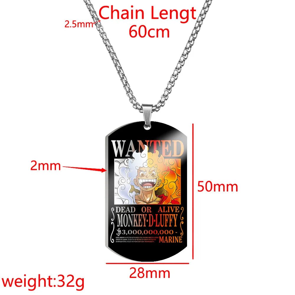 One Piece Wanted Necklace - Berserk Jewels Jewelery Jewellery