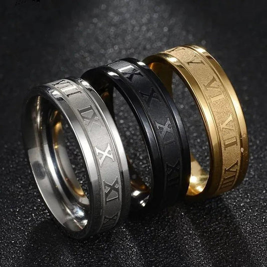 Roman Numeral Rings - Mens Anime Jewelry Jewellery