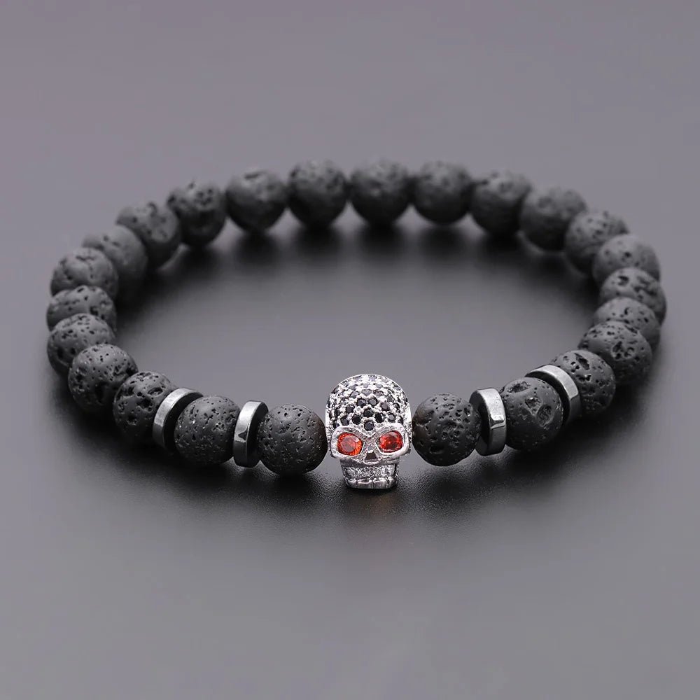 Skull Hematite Bracelet - Berserk Jewels Jewelery Jewellery