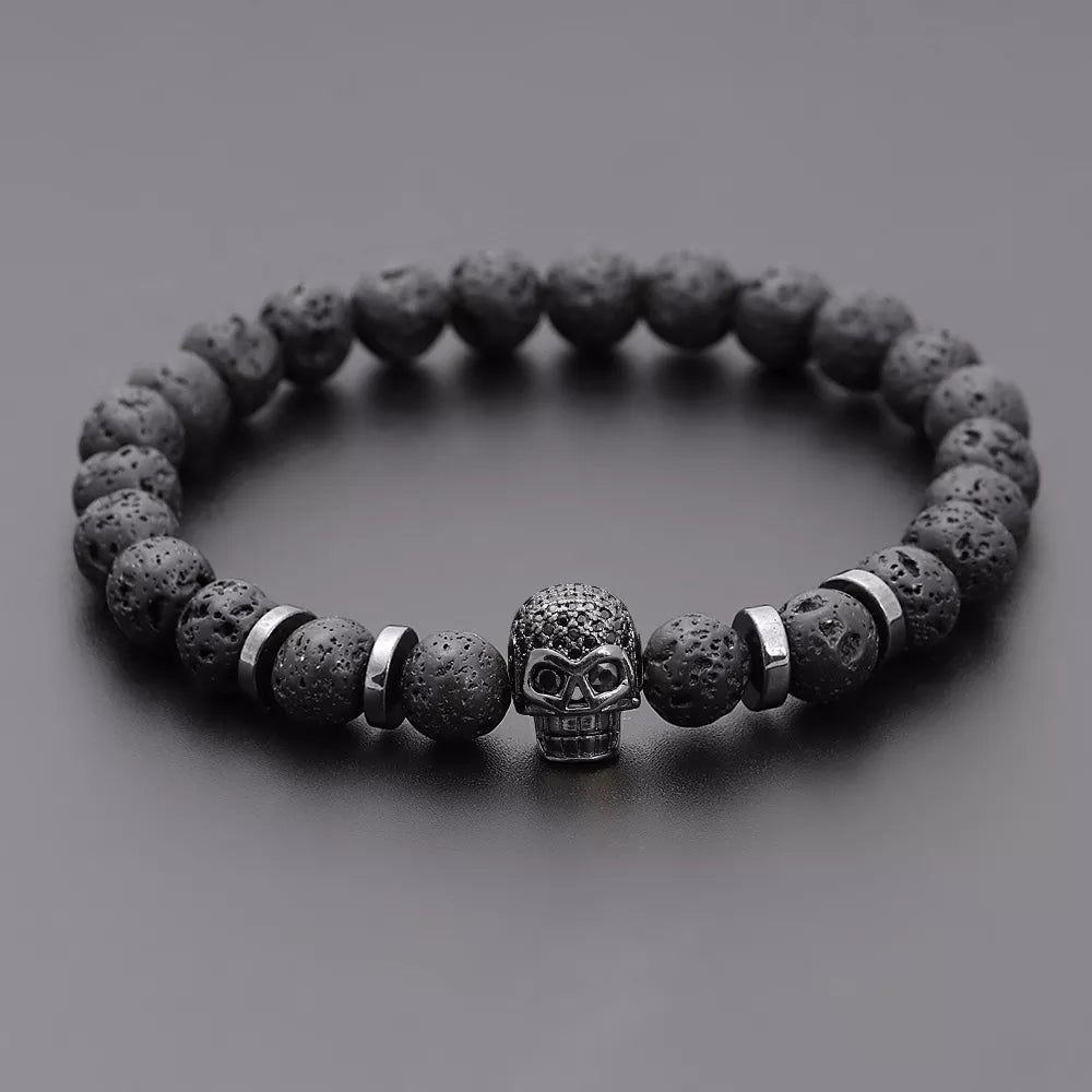 Skull Hematite Bracelet - Berserk Jewels Jewelery Jewellery