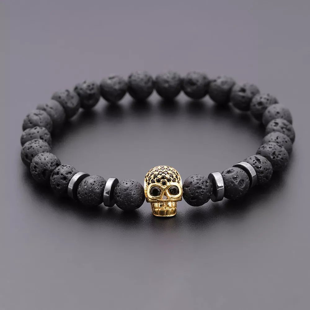 Skull Hematite Bracelet - Berserk Jewels Jewelery Jewellery