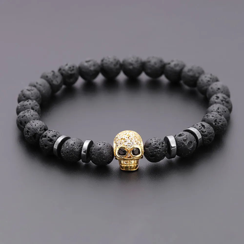 Skull Hematite Bracelet - Berserk Jewels Jewelery Jewellery