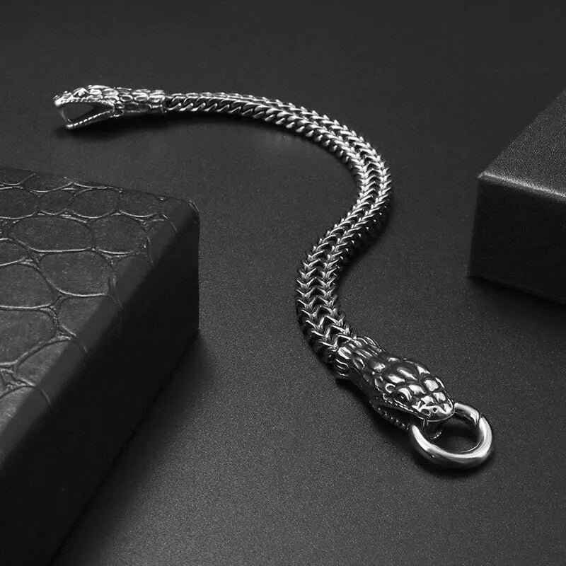 Snake Steel Bracelet - Berserk Jewels Jewelery Jewellery