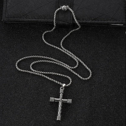 Spiral Cross Pendant Necklace - Berserk Jewels Jewelery Jewellery