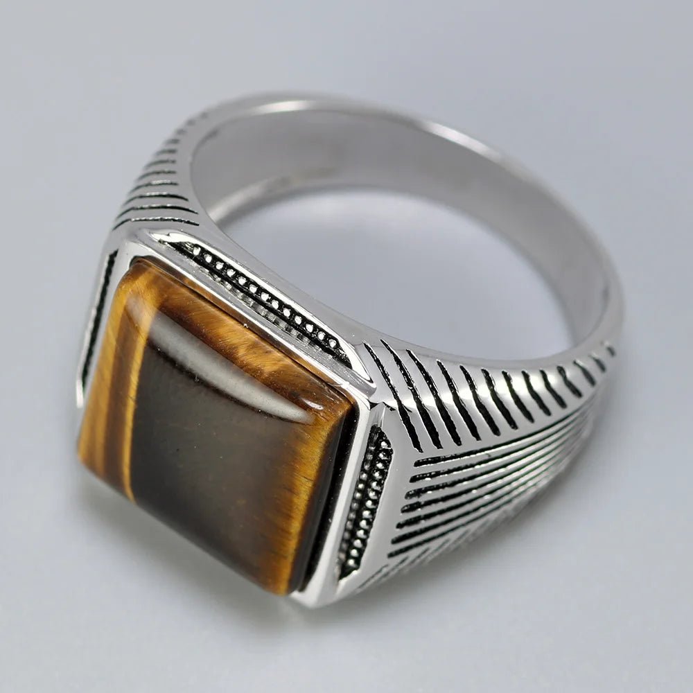 Square Stone Ring - Berserk Jewels Jewelery Jewellery