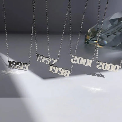 Stainless Steel 1980 - 2021 Birth Year Necklace - Berserk Jewels Jewelery Jewellery