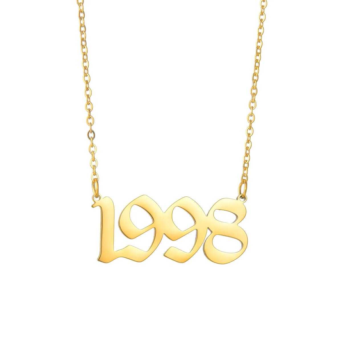 Stainless Steel 1980 - 2021 Birth Year Necklace - Berserk Jewels Jewelery Jewellery