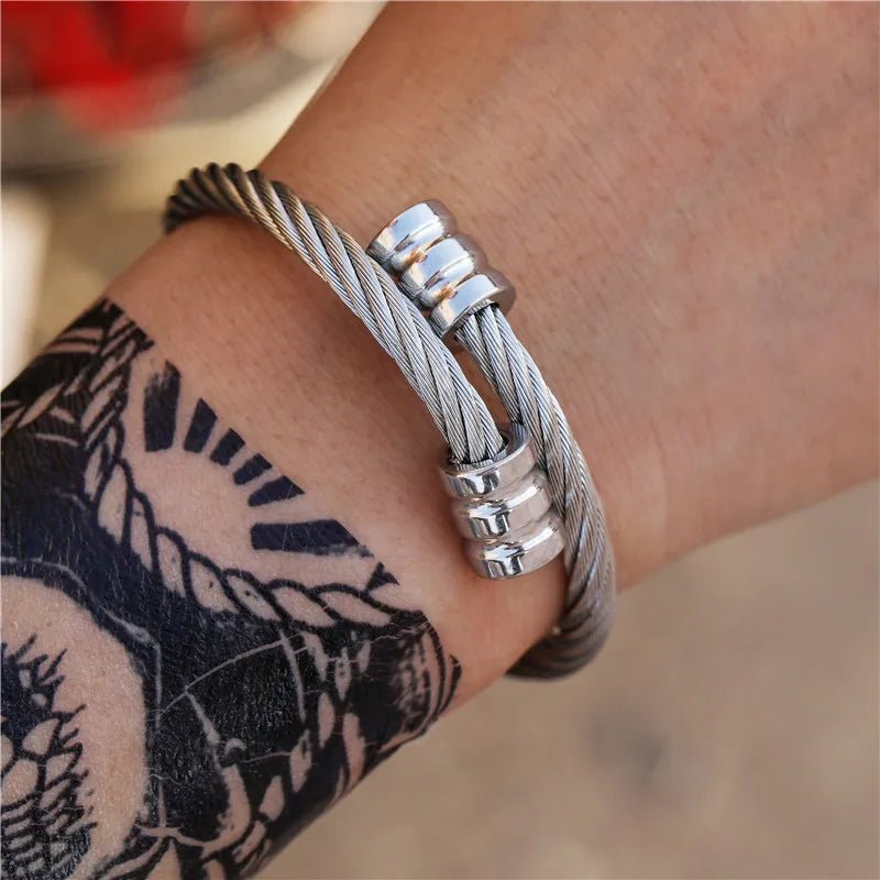 Stainless Steel Bangle Bracelet - Berserk Jewels Jewelery Jewellery