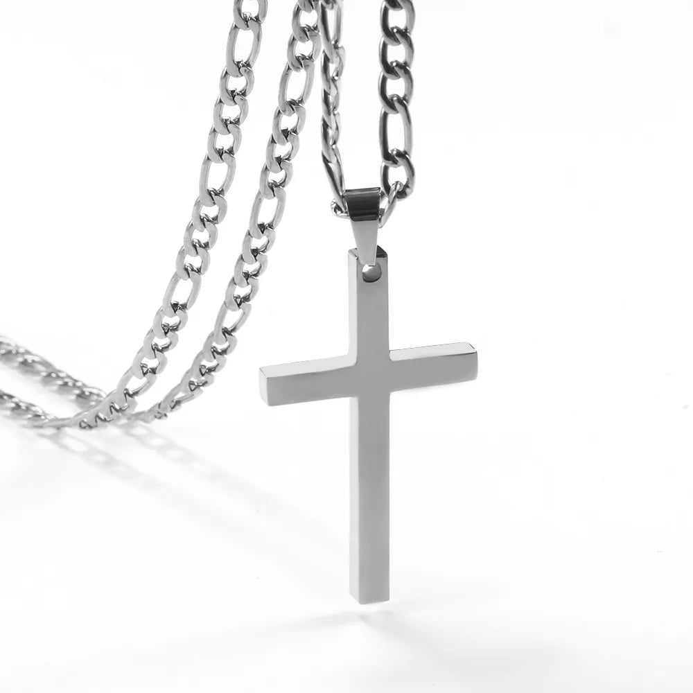 Stainless Steel Cross Pendant Necklace - Berserk Jewels Jewelery Jewellery