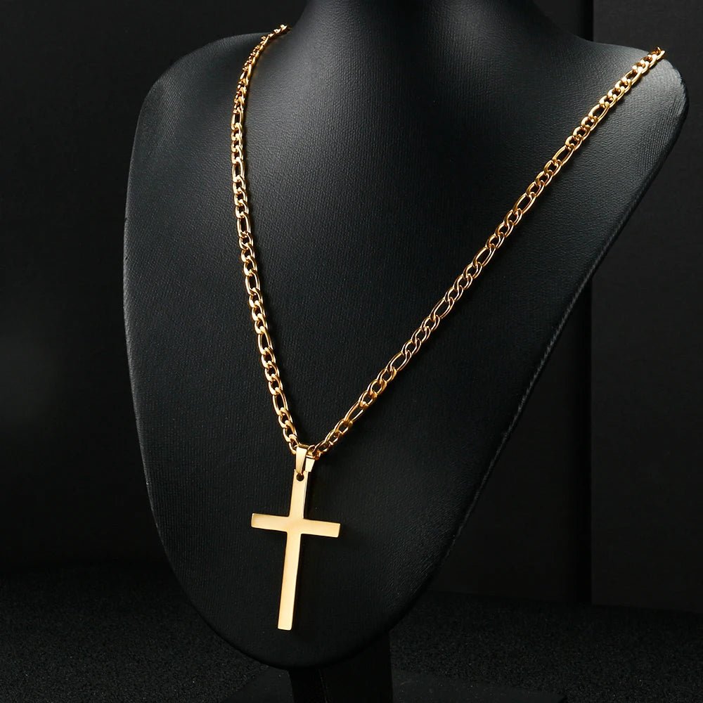 Stainless Steel Cross Pendant Necklace - Berserk Jewels Jewelery Jewellery