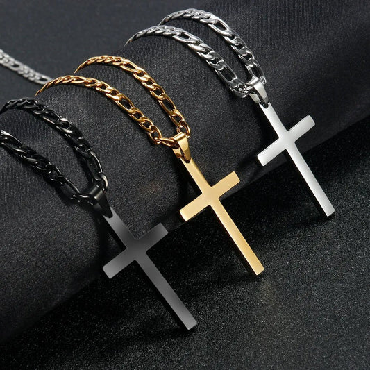 Stainless Steel Cross Pendant Necklace - Berserk Jewels Jewelery Jewellery