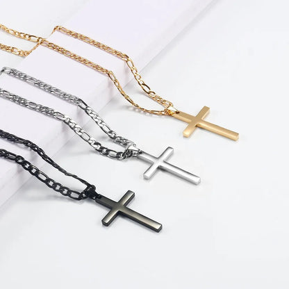 Stainless Steel Cross Pendant Necklace - Berserk Jewels Jewelery Jewellery