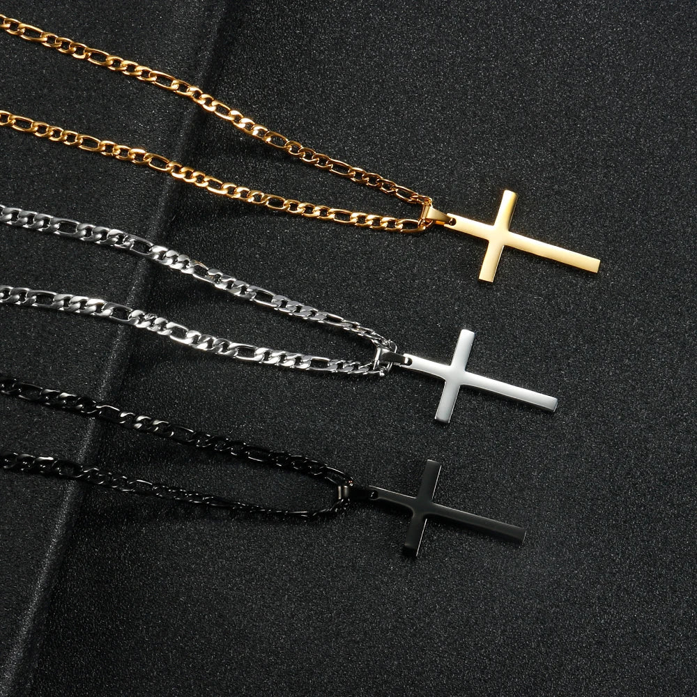 Stainless Steel Cross Pendant Necklace - Berserk Jewels Jewelery Jewellery