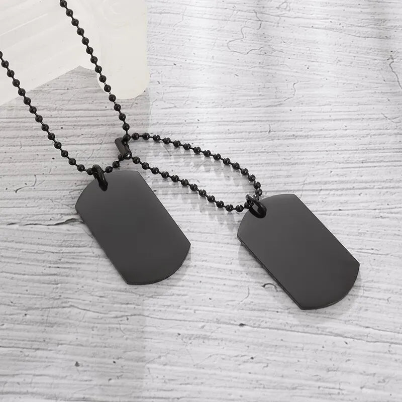 Stainless Steel Double Dog Tag Necklace - Berserk Jewels Jewelery Jewellery