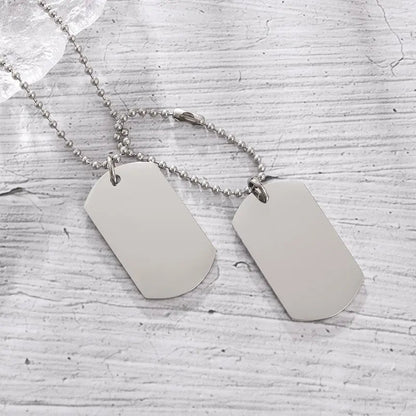 Stainless Steel Double Dog Tag Necklace - Berserk Jewels Jewelery Jewellery