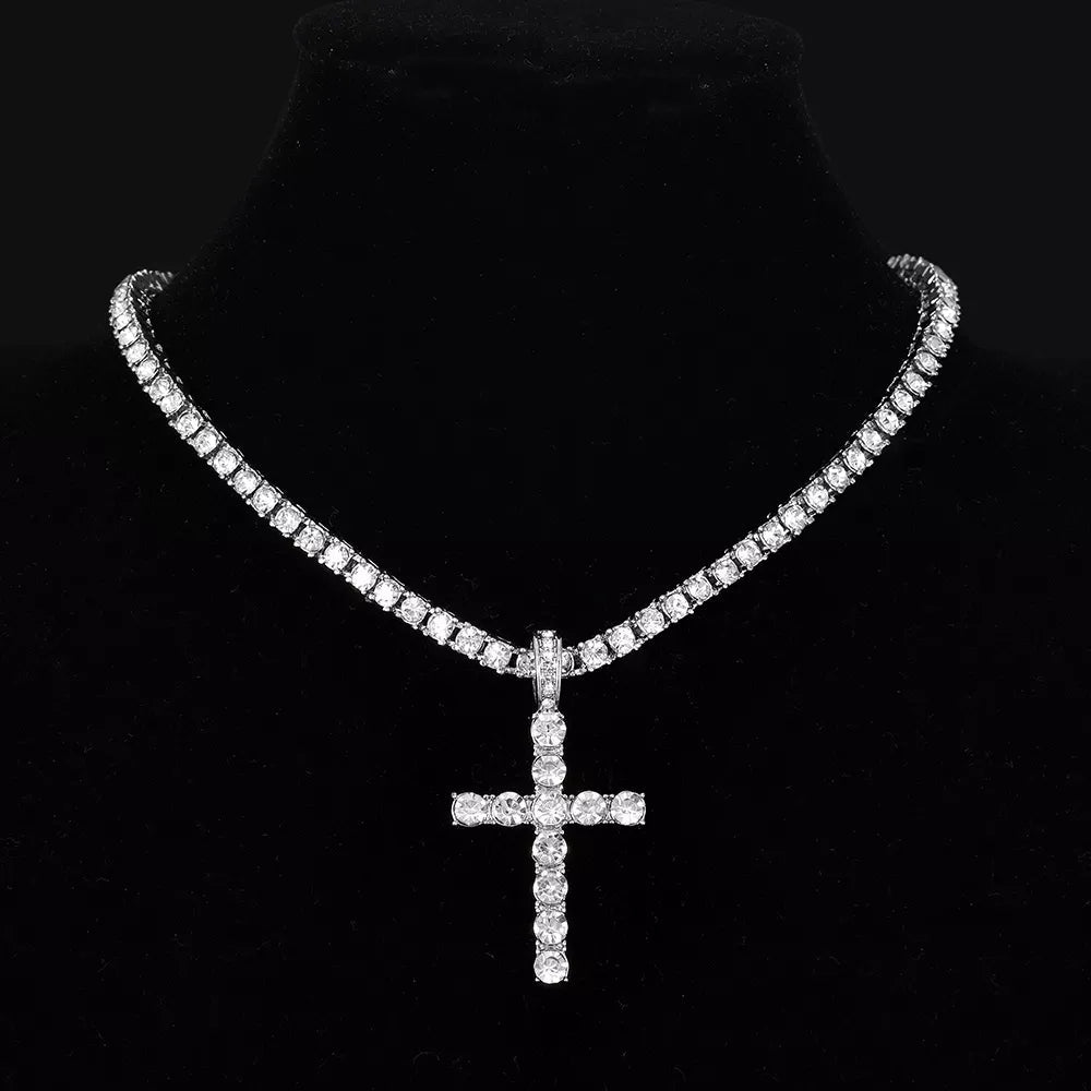 Tennis Cross Necklace - Berserk Jewels Jewelery Jewellery