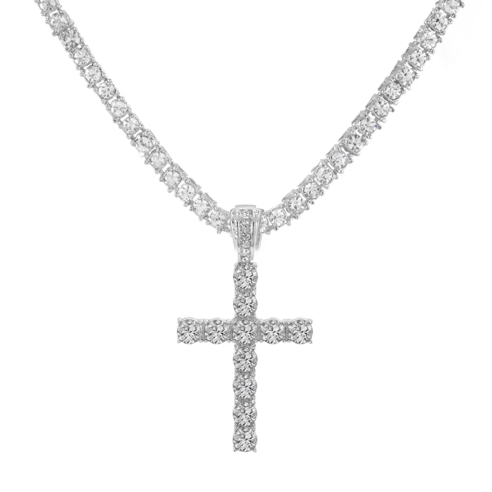 Tennis Cross Necklace - Berserk Jewels Jewelery Jewellery