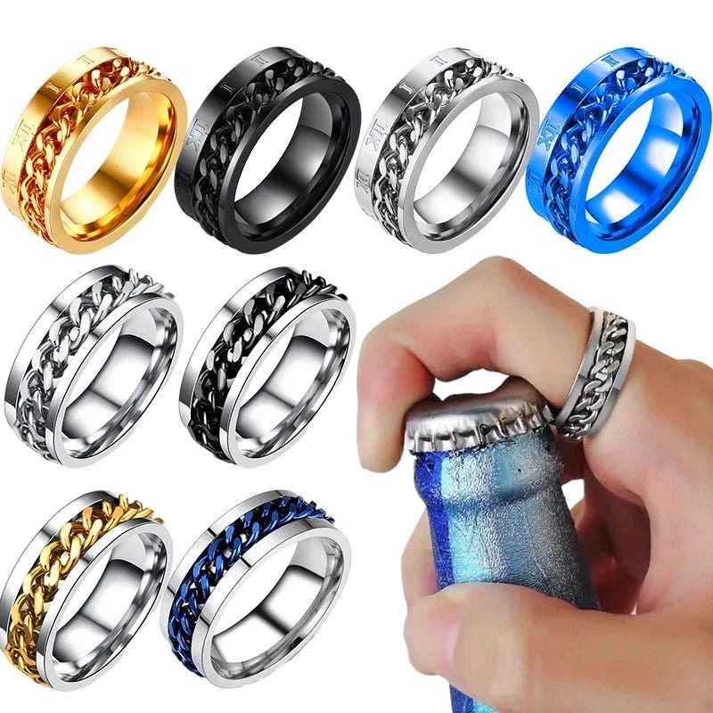 Titanium Steel Rotatable Ring - Berserk Jewels Jewelery Jewellery