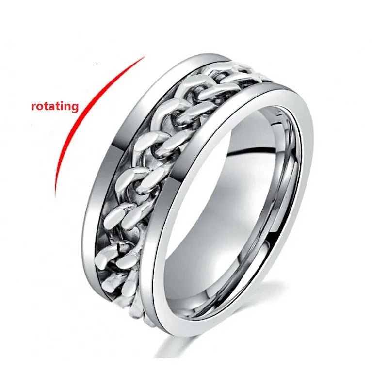 Titanium Steel Rotatable Ring - Berserk Jewels Jewelery Jewellery