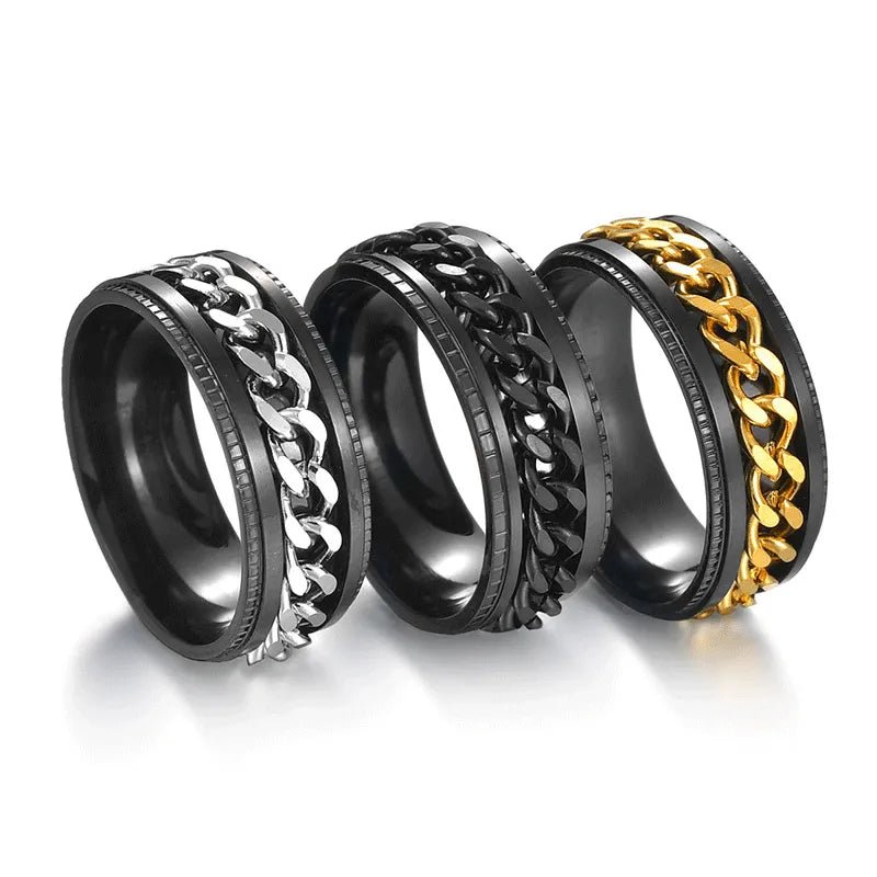 Titanium Steel Rotatable Ring - Berserk Jewels Jewelery Jewellery