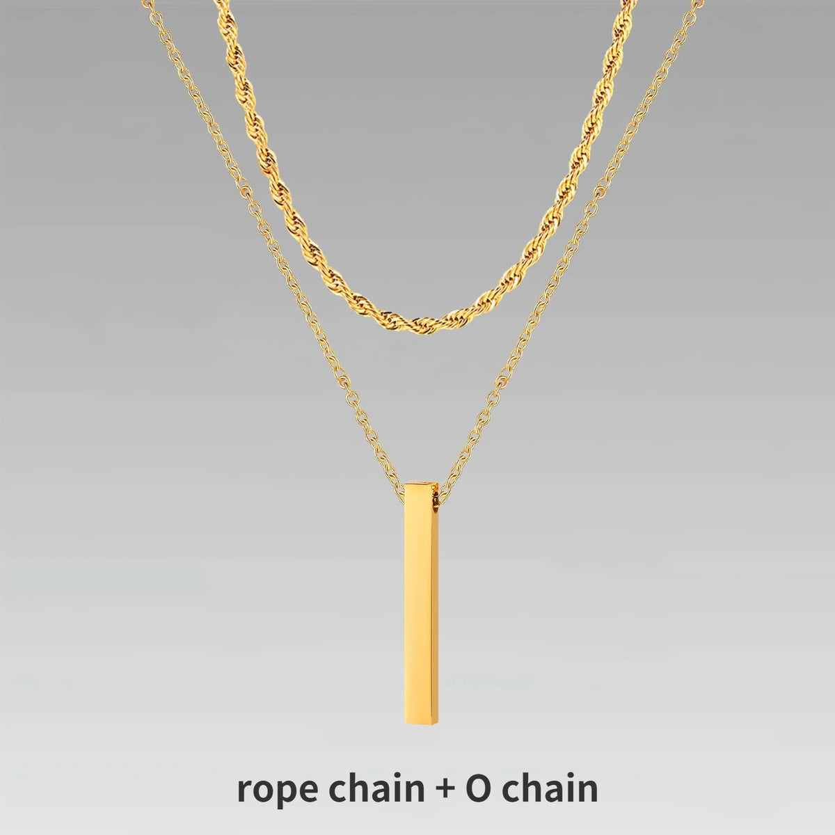 Bar Chain Vertical Bar Necklace + Chain Set – Berserk Jewels