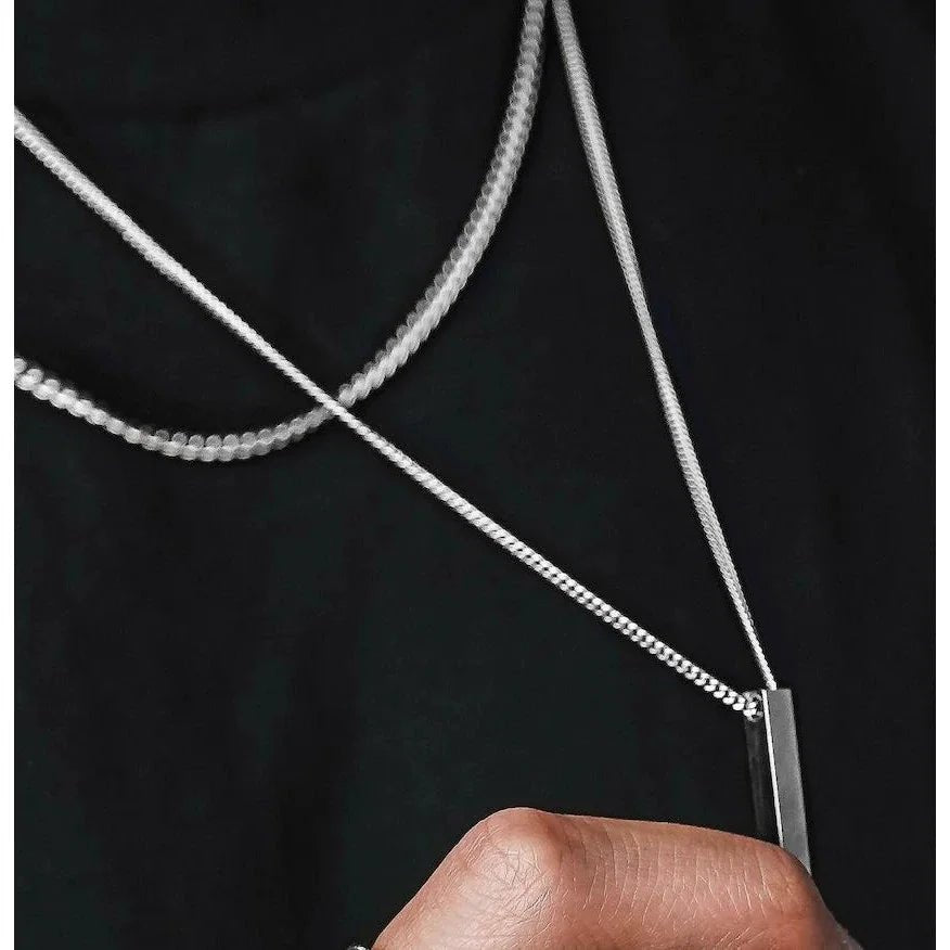 Vertical Bar Necklace + Chain Set - Berserk Jewels Jewelery Jewellery