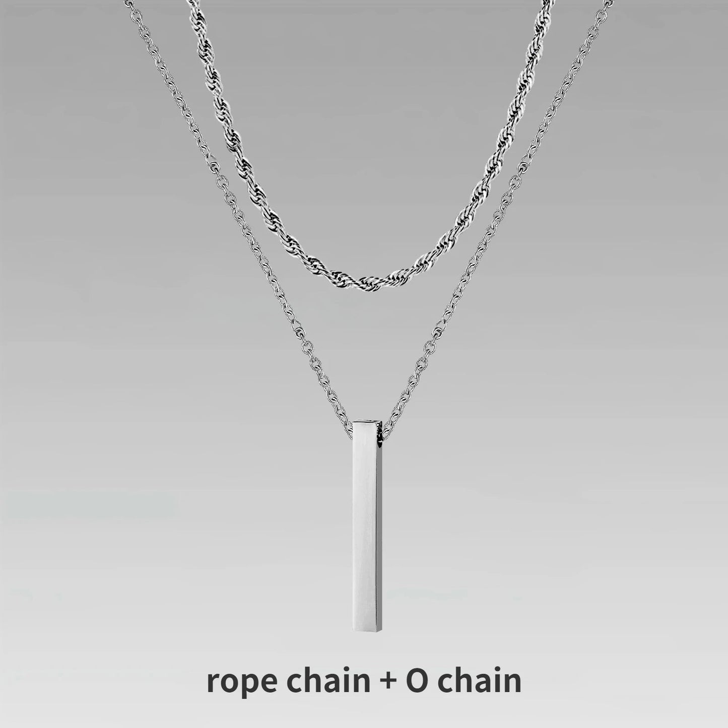 Vertical Bar Necklace + Chain Set - Berserk Jewels Jewelery Jewellery