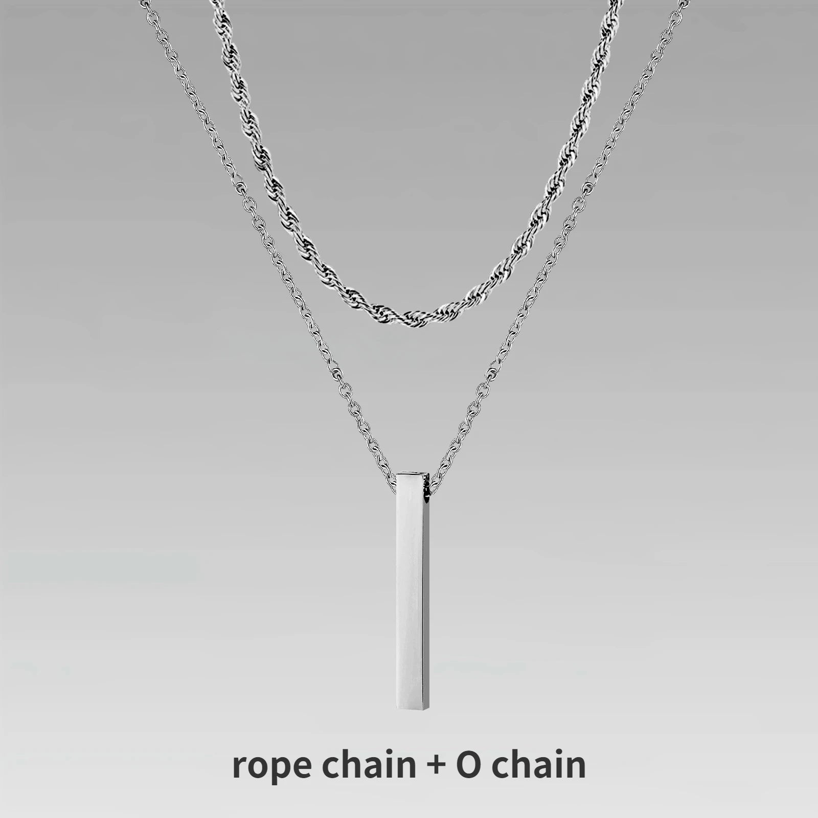 Vertical Bar Necklace + Chain Set - Berserk Jewels Jewelery Jewellery