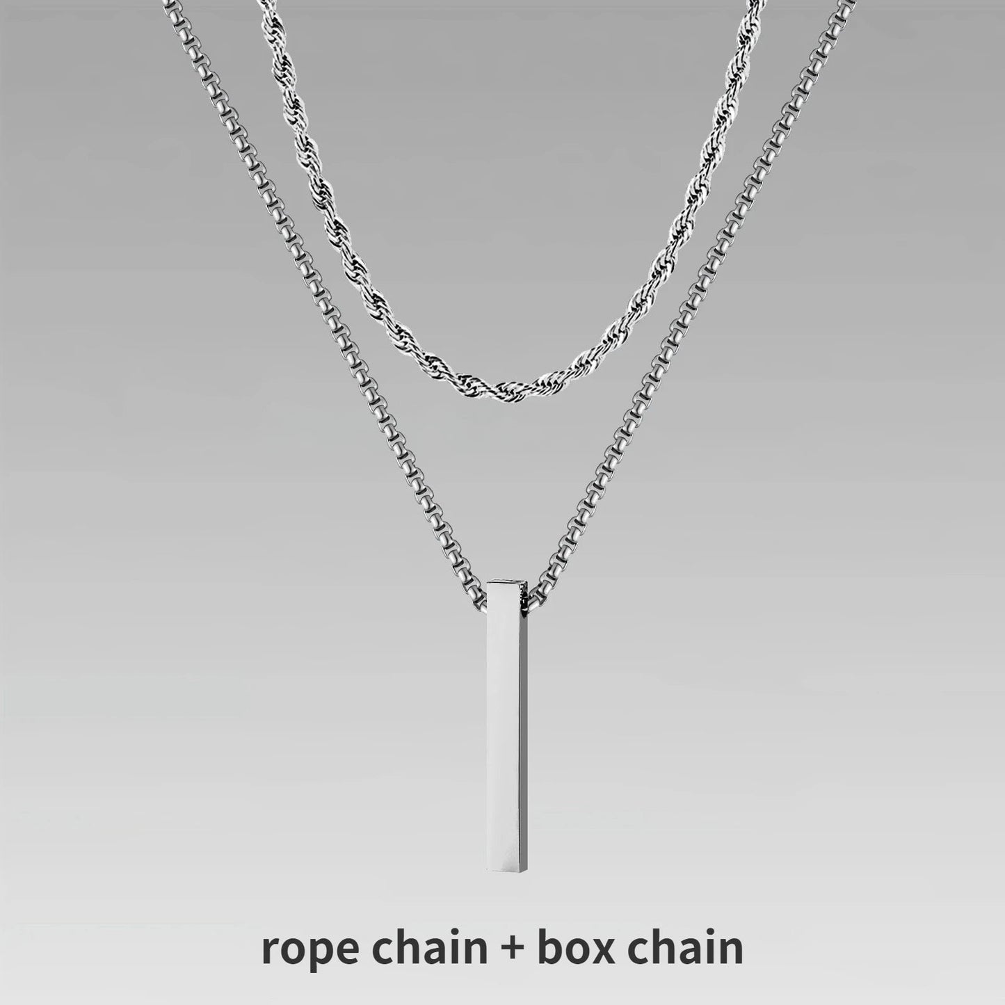 Vertical Bar Necklace + Chain Set - Berserk Jewels Jewelery Jewellery