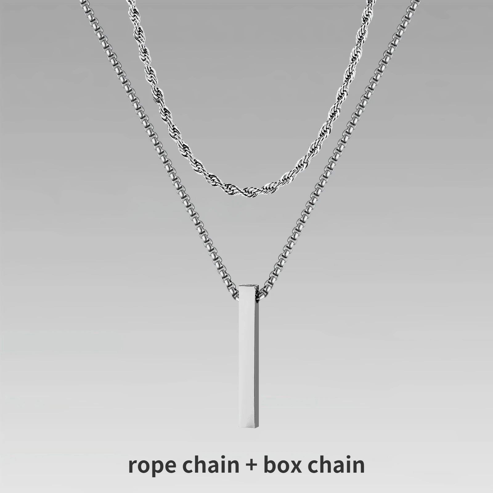 Vertical Bar Necklace + Chain Set - Berserk Jewels Jewelery Jewellery