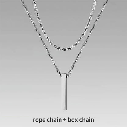 Vertical Bar Necklace + Chain Set - Berserk Jewels Jewelery Jewellery