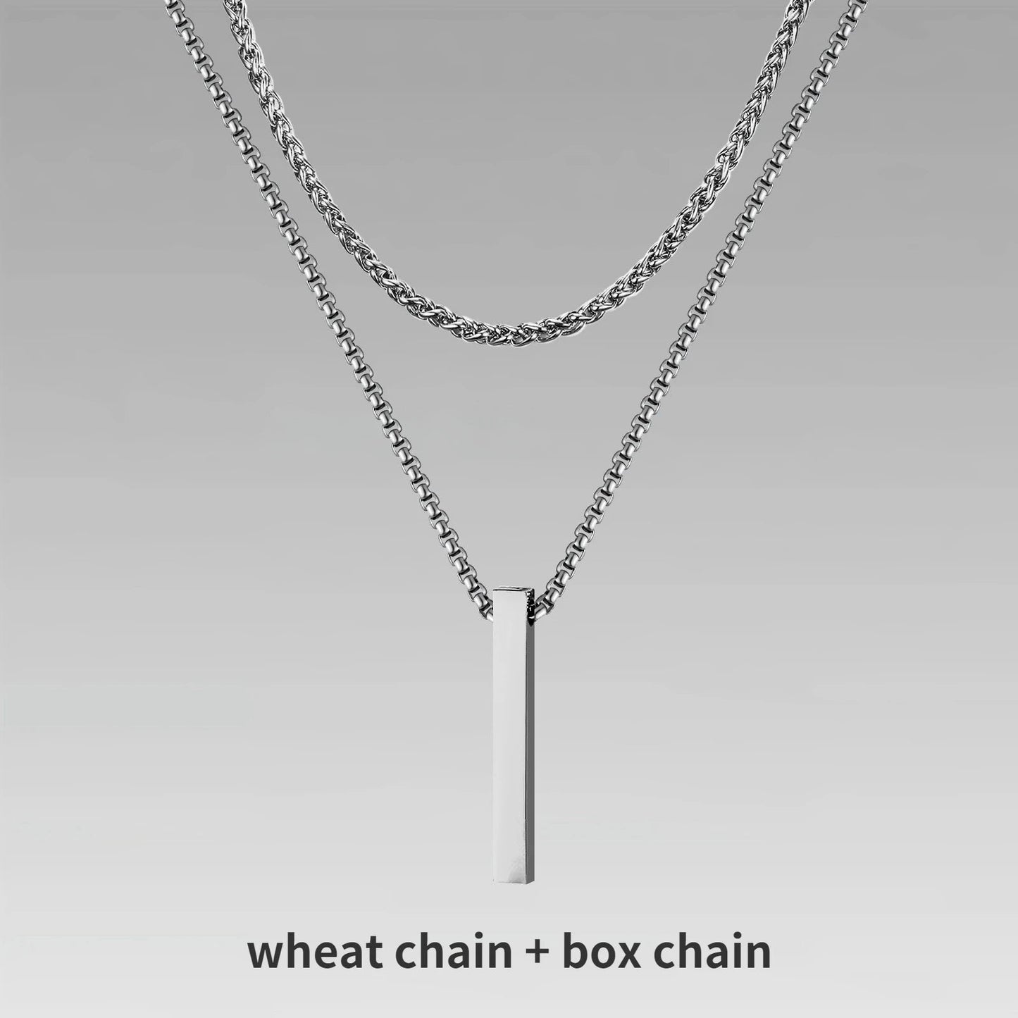 Vertical Bar Necklace + Chain Set - Berserk Jewels Jewelery Jewellery