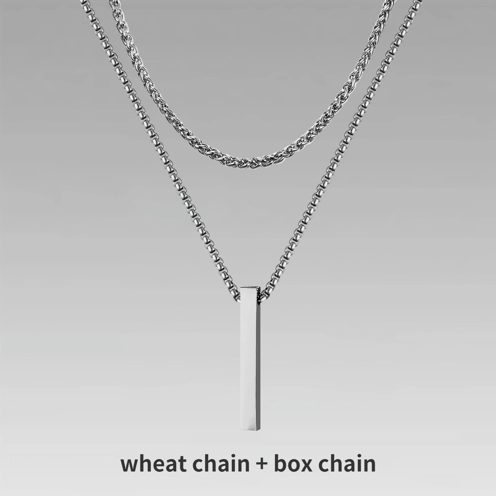 Vertical Bar Necklace + Chain Set - Berserk Jewels Jewelery Jewellery