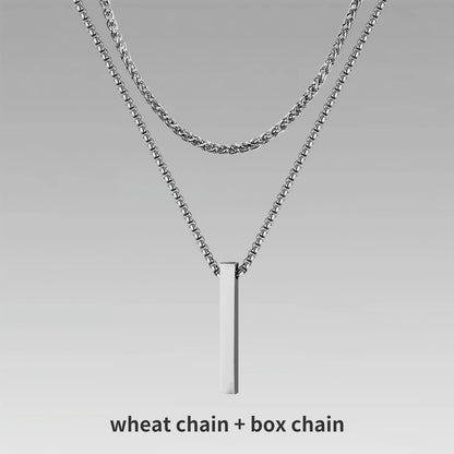 Vertical Bar Necklace + Chain Set - Berserk Jewels Jewelery Jewellery