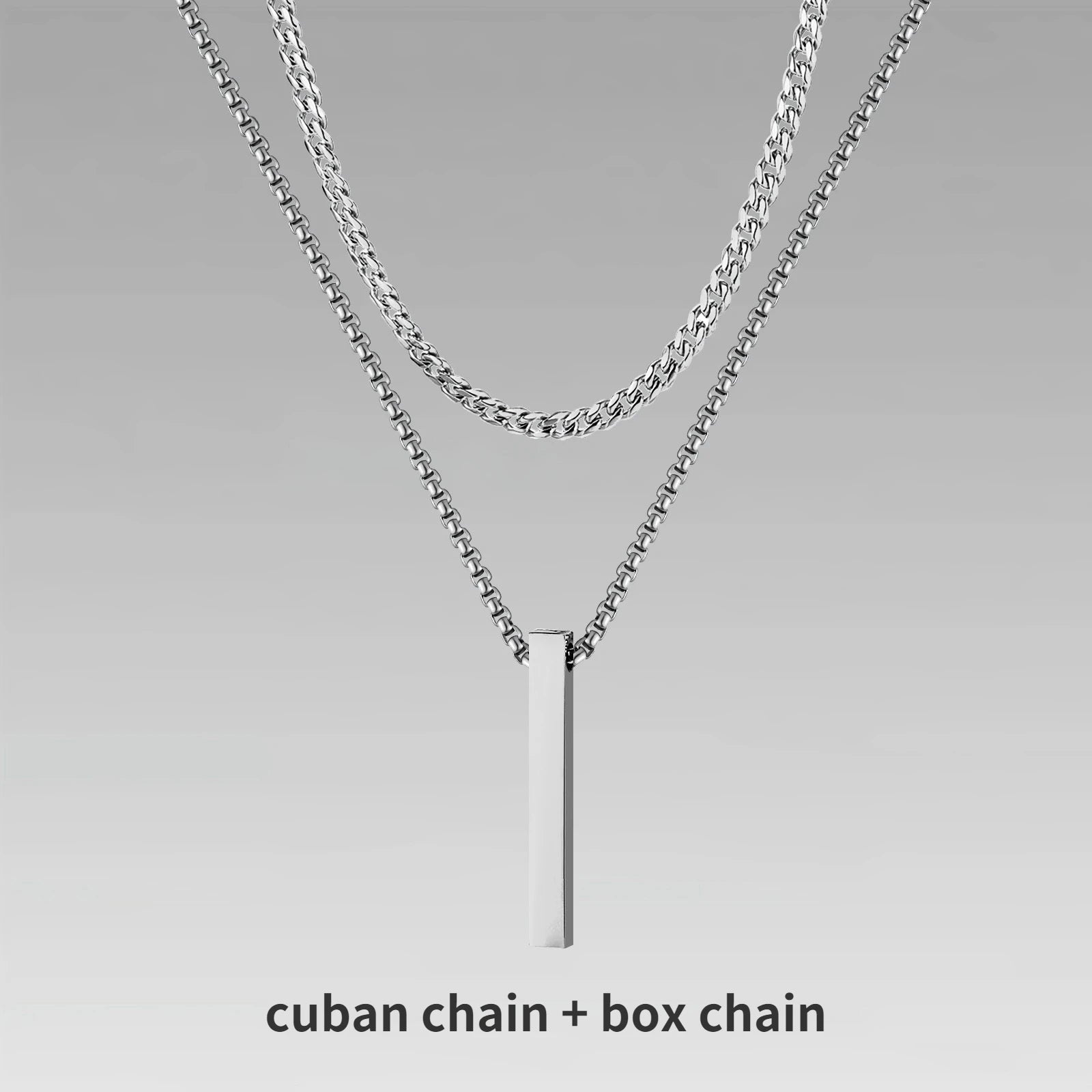 Vertical Bar Necklace + Chain Set - Berserk Jewels Jewelery Jewellery