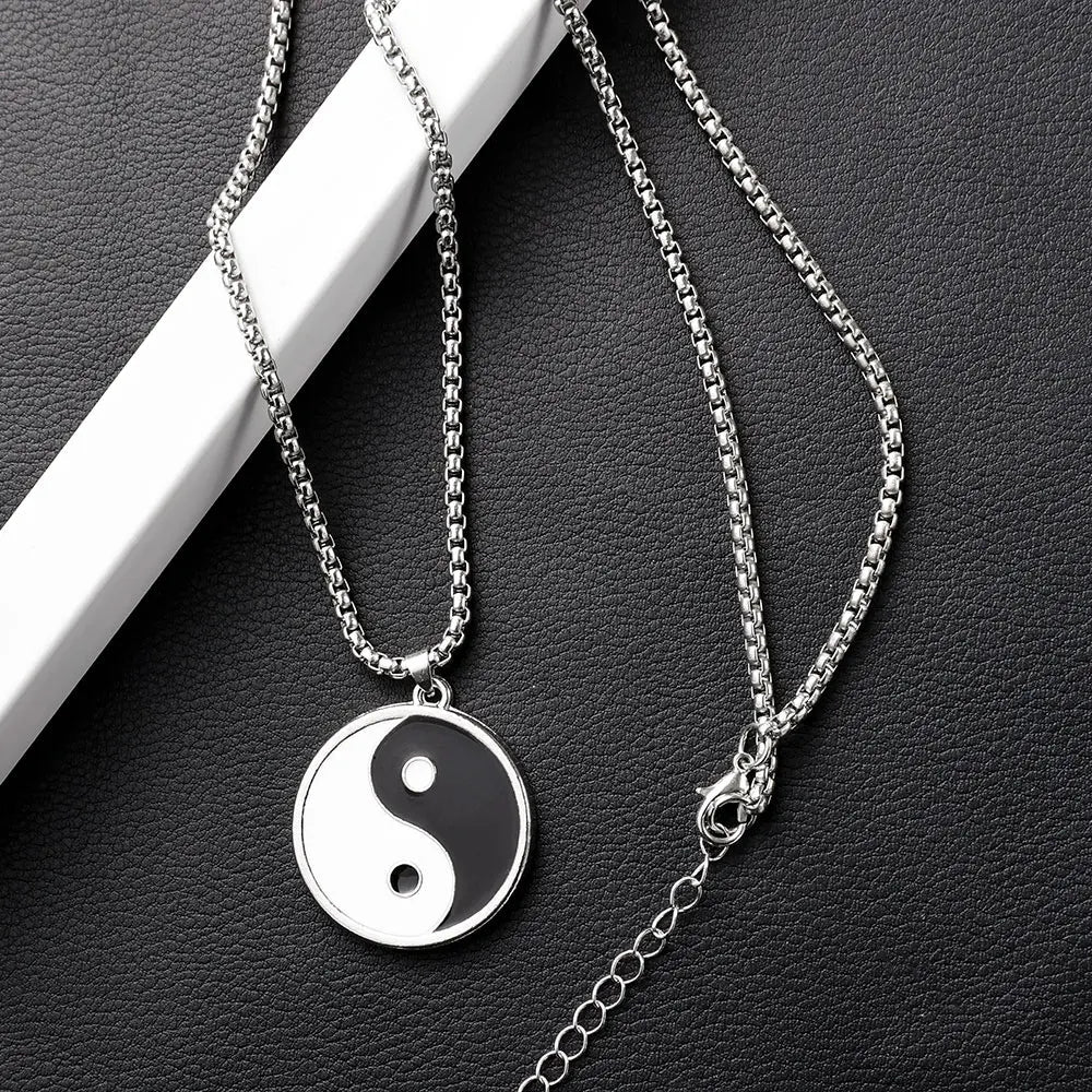 Yin and Yang Pendant Necklace - Berserk Jewels Jewelery Jewellery